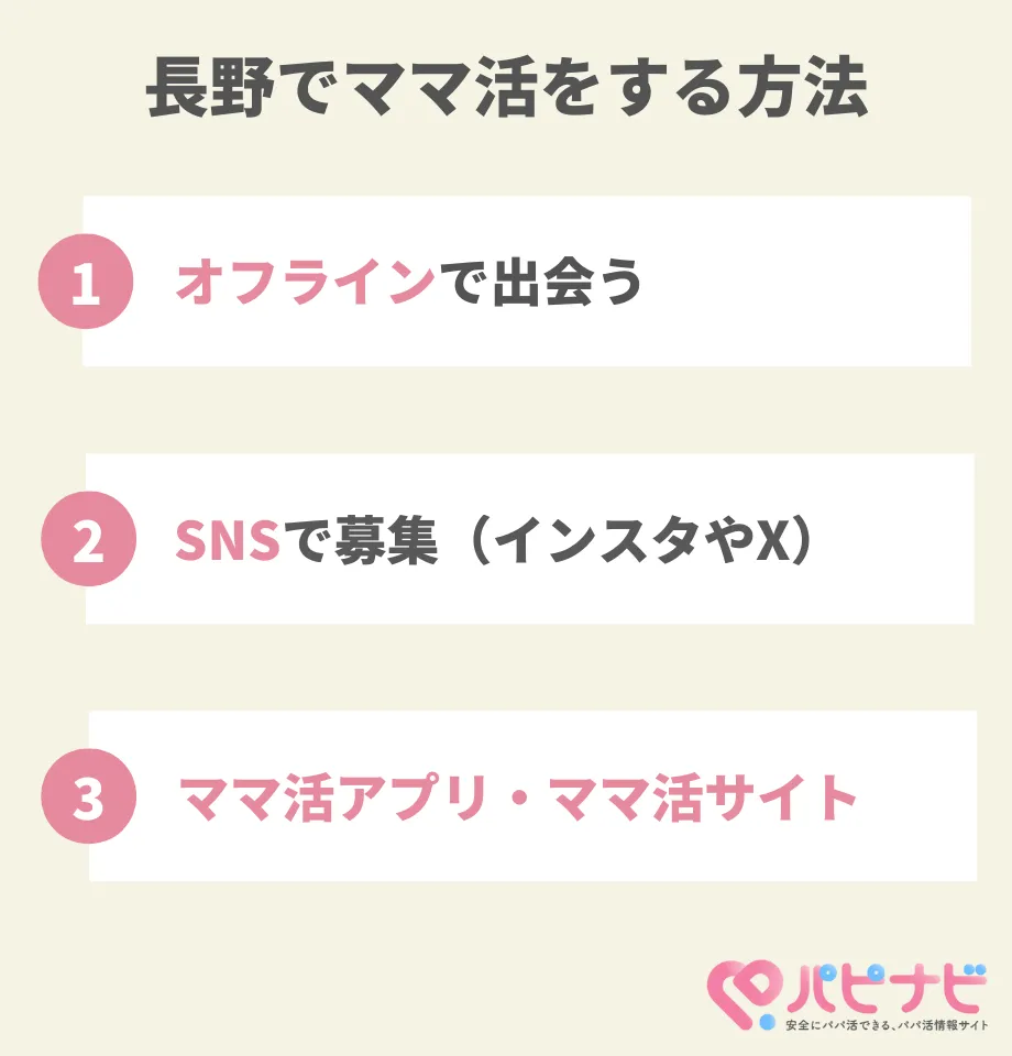 長野でママ活をする方法