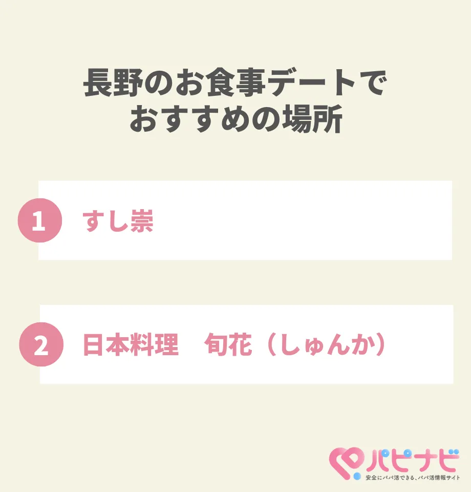 長野のお食事デートでおすすめの場所
