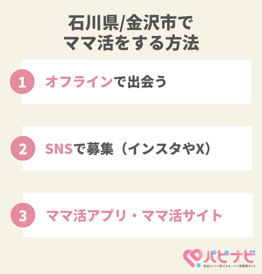 石川県でママ活をする方法