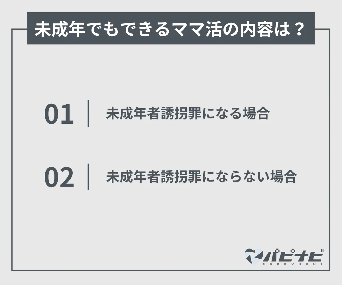 未成年でもできるママ活の内容は？