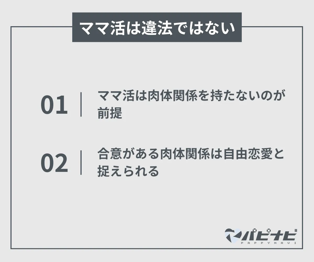 ママ活は違法ではない