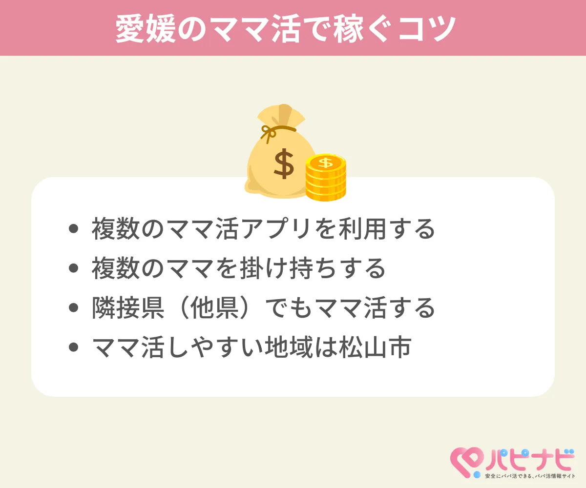 愛媛のママ活で稼ぐコツ
