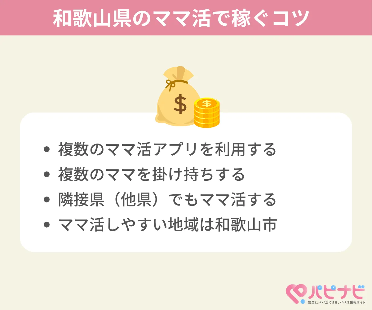 和歌山県のママ活で稼ぐコツ